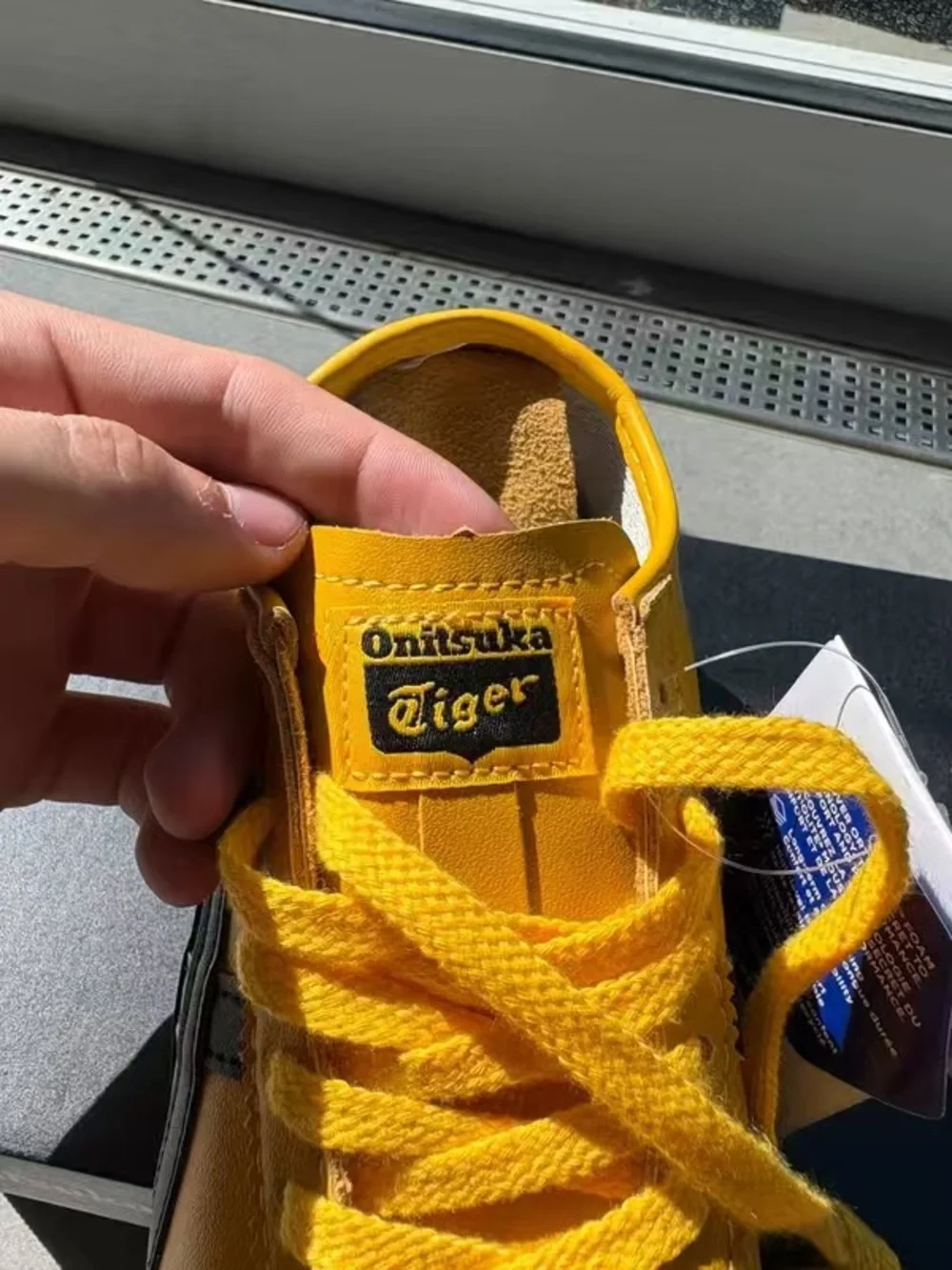 Onitsuka Tiger by Asics Men’s Yellow and Black Serrano Sneaker